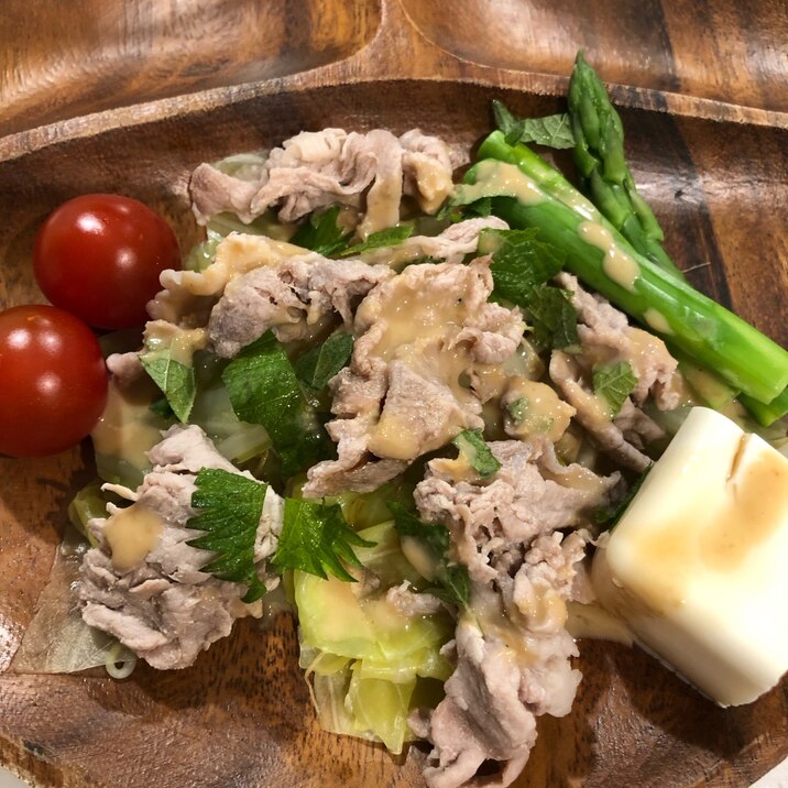 豚肉の温サラダ